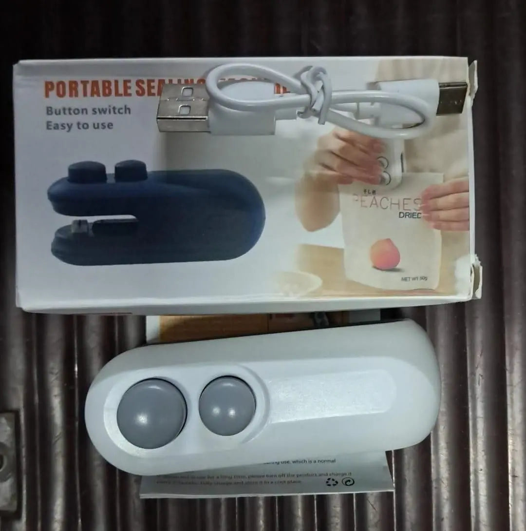 Portable Mini Sealing Machine 2 in 1 USB Rechargeable Magnetic Bag Sealer Heat Seal with Cutter dpghsf-q0